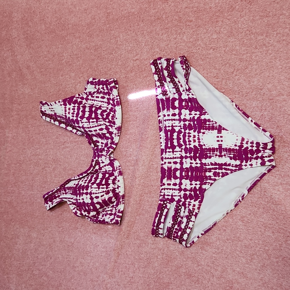 Time and Tru Tie Dye Bikini - Size 1X